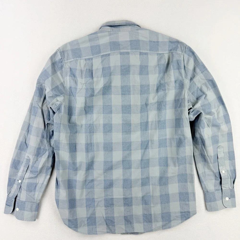 J.Crew Mens Shirt Size M Long Sleeve Check Plaid Blue 100% Cotton‎ NWT